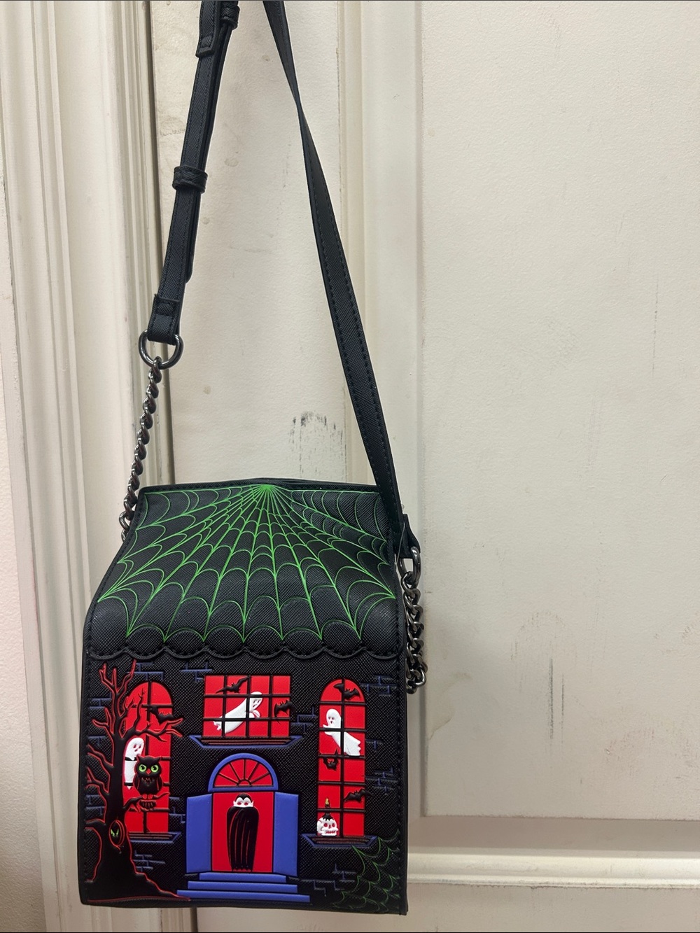 BNWT MAD ENGINE Halloween Haunted House Crossbody Bag